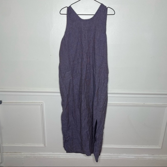 FLAX by Jeanne Engelhart 100% Linen Maxi Dress - Picture 6 of 9